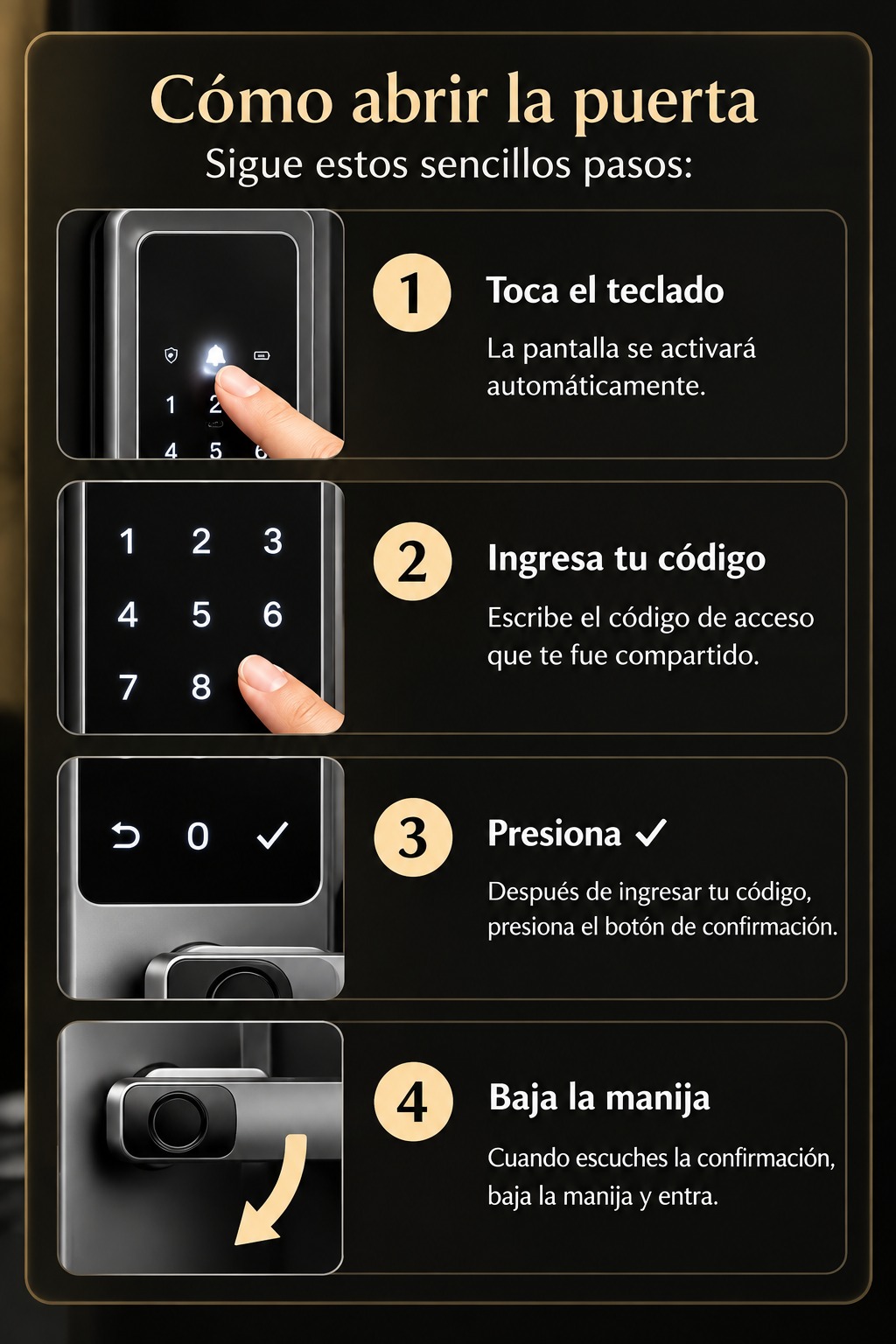 Guía para abrir la puerta con chapa inteligente EZVIZ DL05